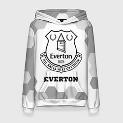 Толстовка-худи женская Everton sport на светлом фоне, цвет: 3D-белый