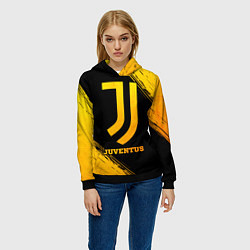 Толстовка-худи женская Juventus - gold gradient, цвет: 3D-черный — фото 2