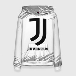 Толстовка-худи женская Juventus sport на светлом фоне, цвет: 3D-белый