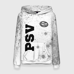 Толстовка-худи женская PSV sport на светлом фоне вертикально, цвет: 3D-белый