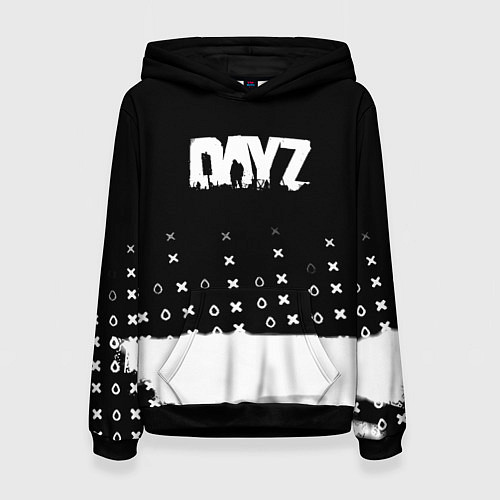 Женская толстовка Dayz game pattern logo / 3D-Черный – фото 1