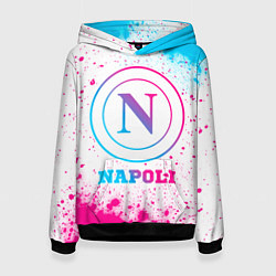 Толстовка-худи женская Napoli neon gradient style, цвет: 3D-черный