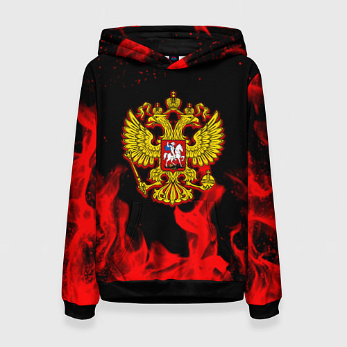 Женская толстовка Герб России возрождение империи / 3D-Черный – фото 1