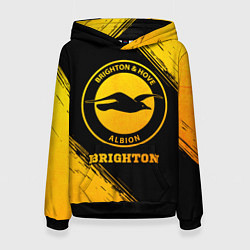 Толстовка-худи женская Brighton - gold gradient, цвет: 3D-черный