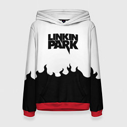 Толстовка-худи женская Linkin park rock fire, цвет: 3D-красный