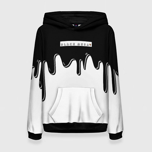 Женская толстовка Half-life потёки красок / 3D-Черный – фото 1