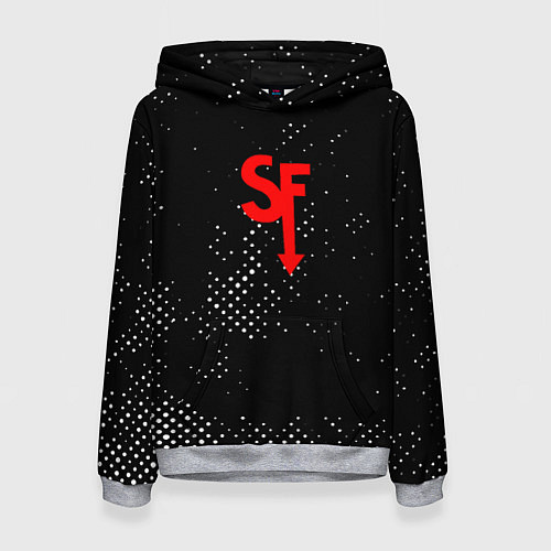 Женская толстовка Салли фейс текстура точки / 3D-Меланж – фото 1