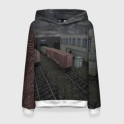 Толстовка-худи женская Counter Strike 1 6 de train, цвет: 3D-белый