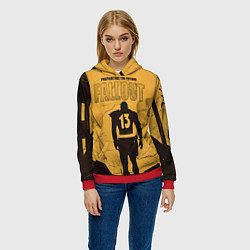 Толстовка-худи женская Fallout 2, цвет: 3D-красный — фото 2