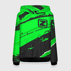 Толстовка-худи женская Zotye sport green, цвет: 3D-черный