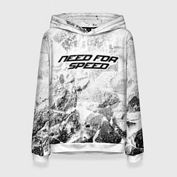 Толстовка-худи женская Need for Speed white graphite, цвет: 3D-белый