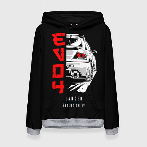 Женская толстовка Mitsubishi Lancer - Evolution 4 / 3D-Меланж – фото 1