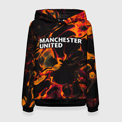 Толстовка-худи женская Manchester United red lava, цвет: 3D-черный