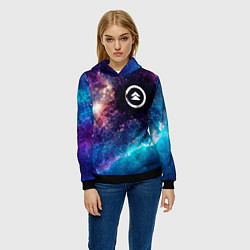 Толстовка-худи женская Ghost of Tsushima space game, цвет: 3D-черный — фото 2