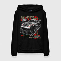 Толстовка-худи женская Rx7 korch drift, цвет: 3D-черный