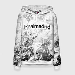 Толстовка-худи женская Real Madrid white graphite, цвет: 3D-белый