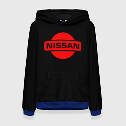 Женская толстовка Nissan red logo