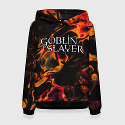 Толстовка-худи женская Goblin Slayer red lava, цвет: 3D-черный