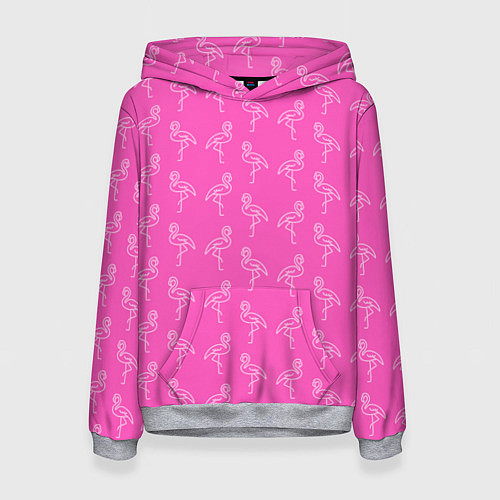 Женская толстовка Пара розовых фламинго / 3D-Меланж – фото 1