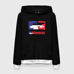 Толстовка-худи женская Limp Bizkit logo brend, цвет: 3D-белый