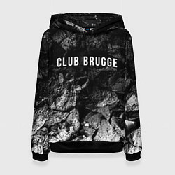 Толстовка-худи женская Club Brugge black graphite, цвет: 3D-черный