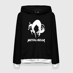 Толстовка-худи женская Metal gear logo, цвет: 3D-белый