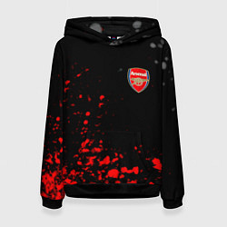 Толстовка-худи женская Arsenal spash, цвет: 3D-черный