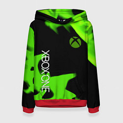 Женская толстовка Xbox one green flame