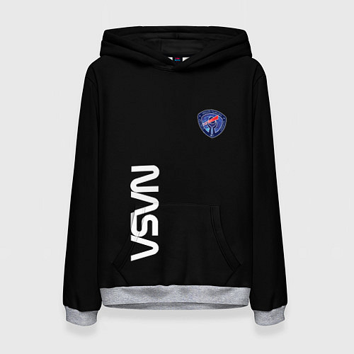 Женская толстовка Nasa space steel / 3D-Меланж – фото 1