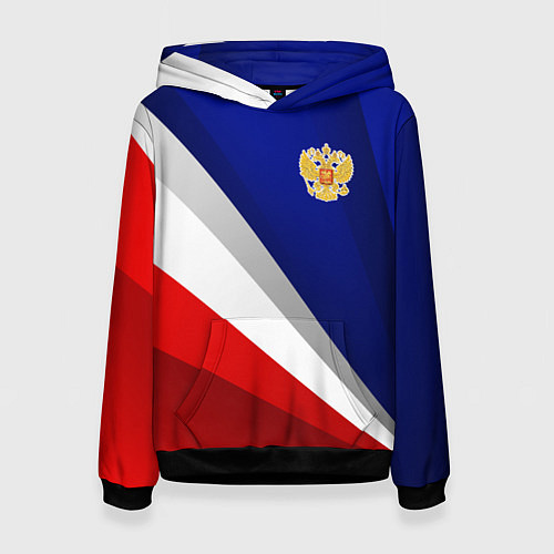 Женская толстовка Россия - униформа федерации / 3D-Черный – фото 1