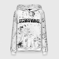 Толстовка-худи женская Scorpions dirty ice, цвет: 3D-белый