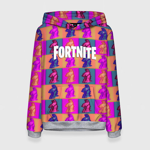 Женская толстовка Fortnite logo pattern game / 3D-Меланж – фото 1