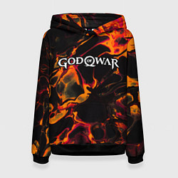 Женская толстовка God of War red lava