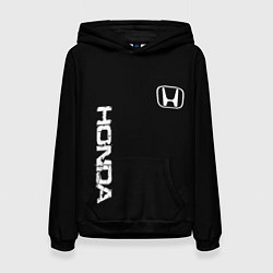 Толстовка-худи женская Honda white logo auto, цвет: 3D-черный