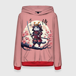 Женская толстовка Kitten samurai - bushido ai art