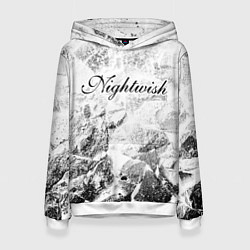 Толстовка-худи женская Nightwish white graphite, цвет: 3D-белый