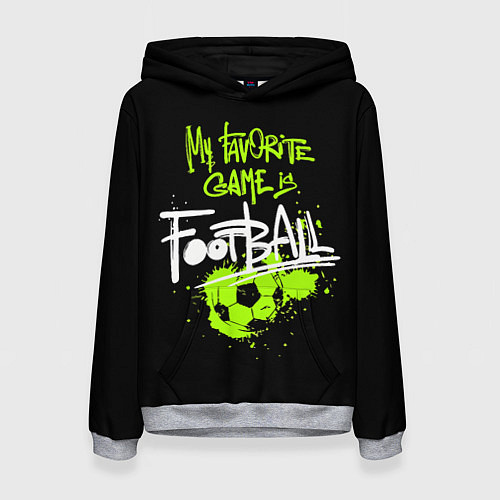 Женская толстовка Моя любимая игра футбол / 3D-Меланж – фото 1