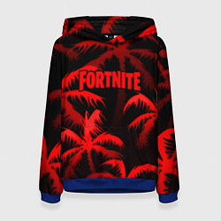 Толстовка-худи женская Fortnite tropic red, цвет: 3D-синий