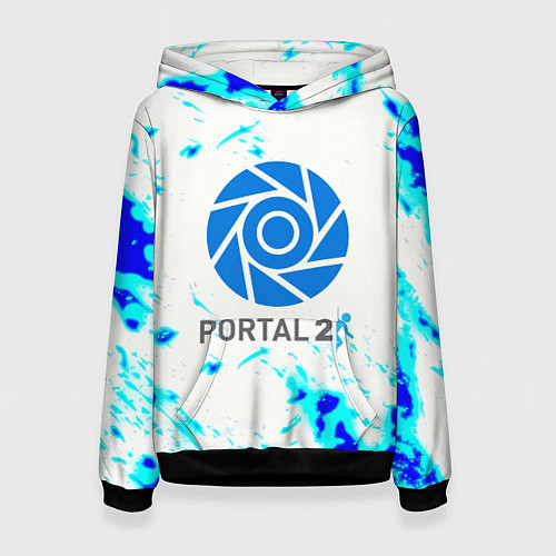 Женская толстовка Portal краски / 3D-Черный – фото 1