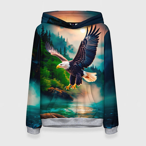 Женская толстовка Полет орла / 3D-Меланж – фото 1