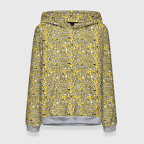 Женская толстовка Человечки в шляпе / 3D-Меланж – фото 1