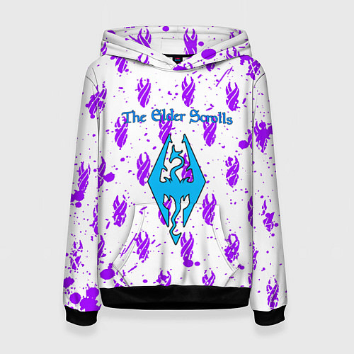Женская толстовка The Elder scrolls pattern game / 3D-Черный – фото 1