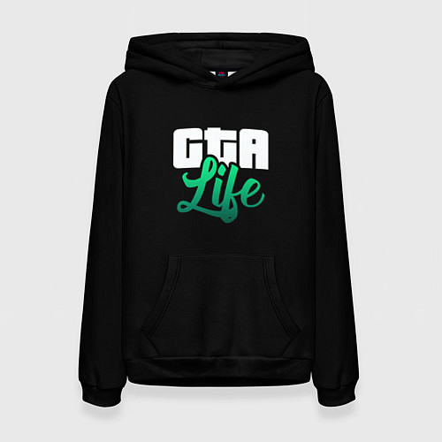 Женская толстовка GTA life logo / 3D-Черный – фото 1