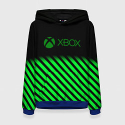 Толстовка-худи женская Xbox line green, цвет: 3D-синий