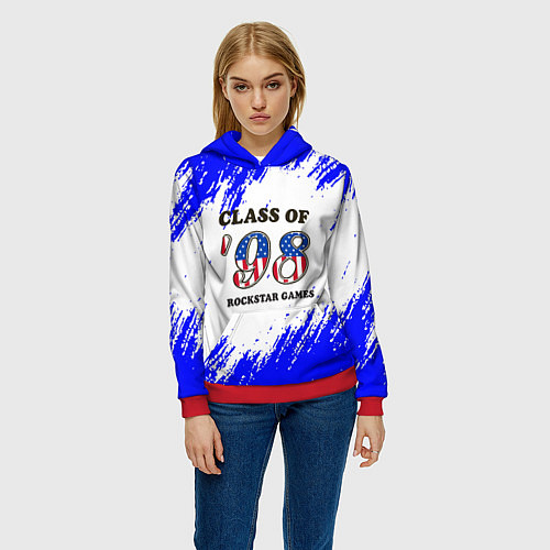 Женская толстовка ГТА текстура / 3D-Красный – фото 3