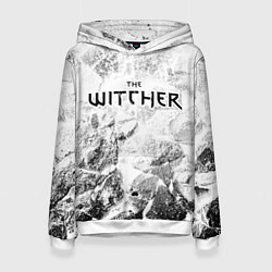 Толстовка-худи женская The Witcher white graphite, цвет: 3D-белый