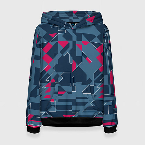 Женская толстовка Геометрическая математика узора / 3D-Черный – фото 1