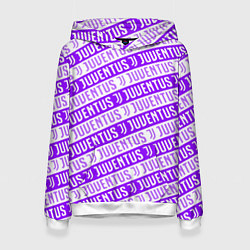 Толстовка-худи женская Juventus pattern, цвет: 3D-белый