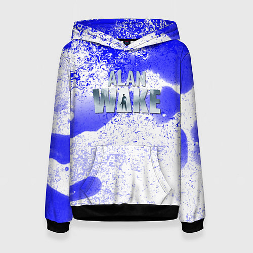 Женская толстовка Alan wake всплеск красок / 3D-Черный – фото 1