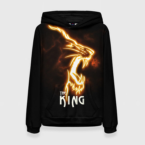 Женская толстовка Lion fire King / 3D-Черный – фото 1